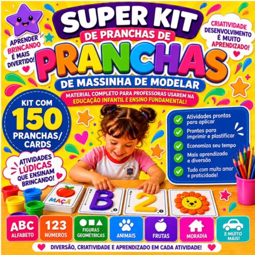 SUPER KIT DE PRANCHAS DE MASSINHA DE MODELAR