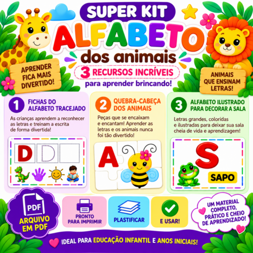 SUPER KIT ALFABETO DOS ANIMAIS